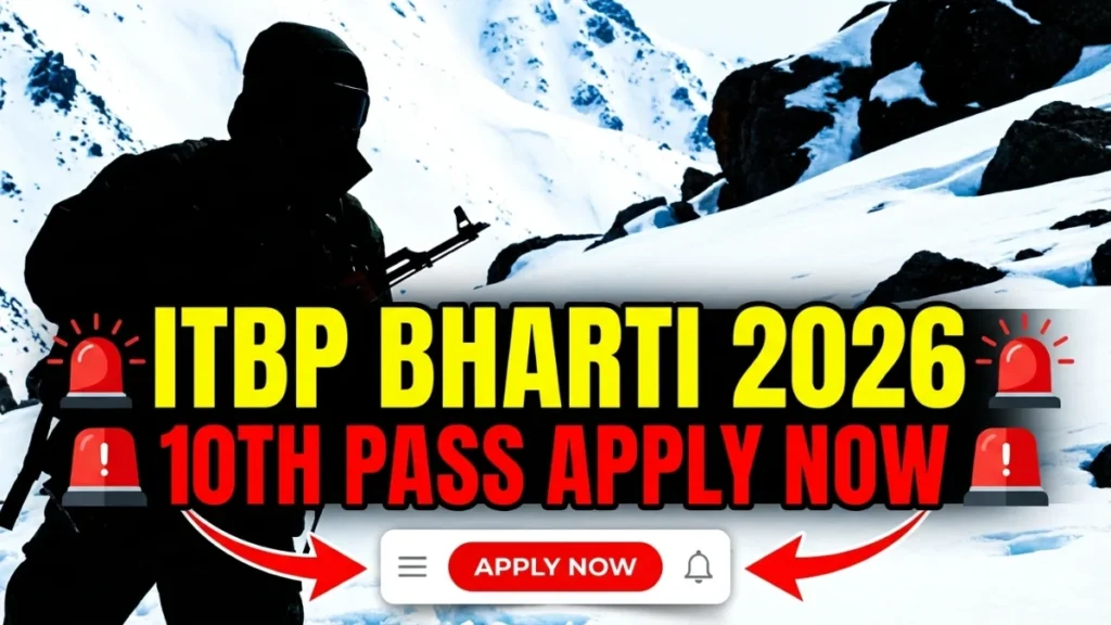 ITBP Constable Barber Washerman Vacancy 2026 Apply Online