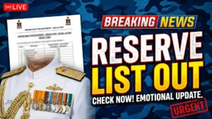 Indian Navy INCET 01/24 Reserve List 2026 Result PDF Download Check Online