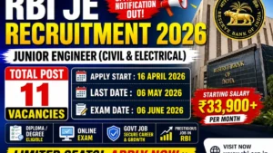 rbi je recruitment 2026 apply online