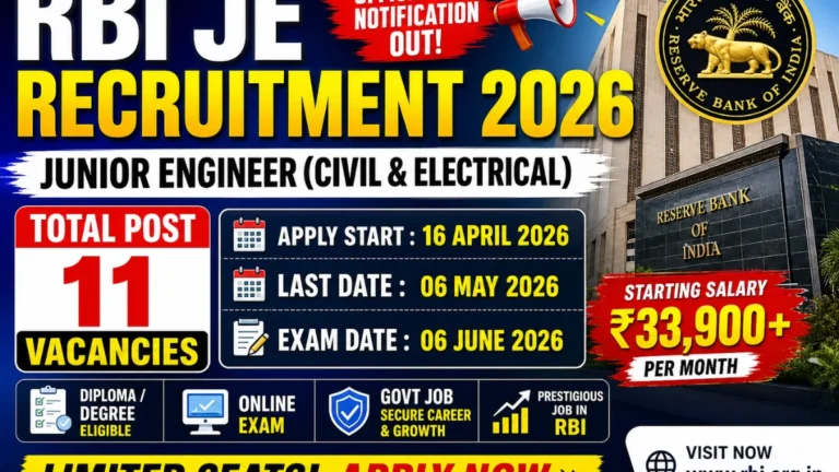 rbi je recruitment 2026 apply online