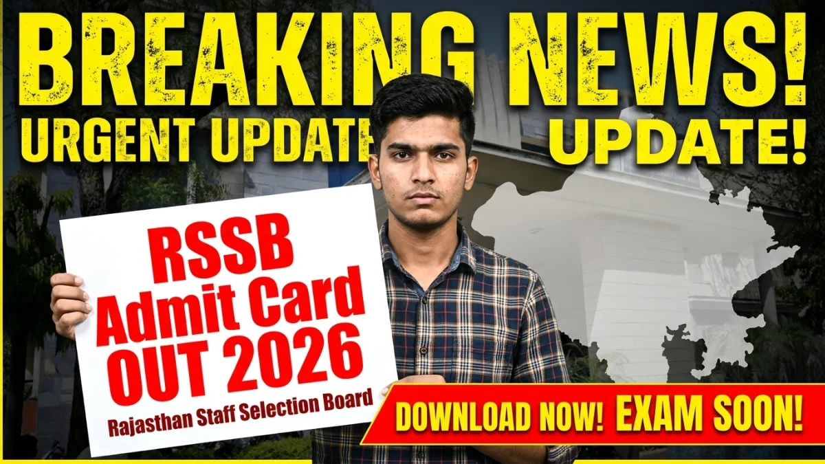RSSB Lab Assistant Admit Card 2026 download for 9–10 May exam