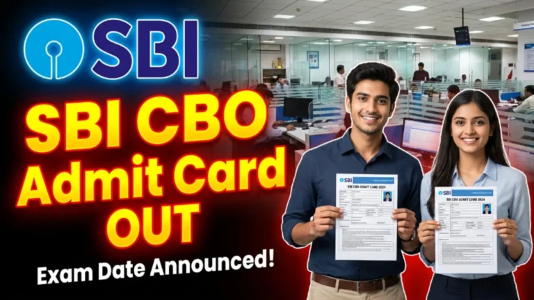 SBI Circle Based Officer CBO Admit Card 2026