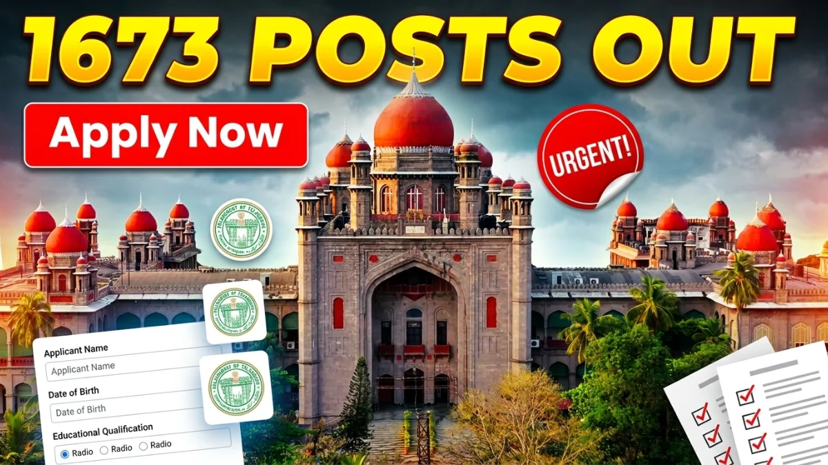 Telangana High Court Recruitment 2025 apply online