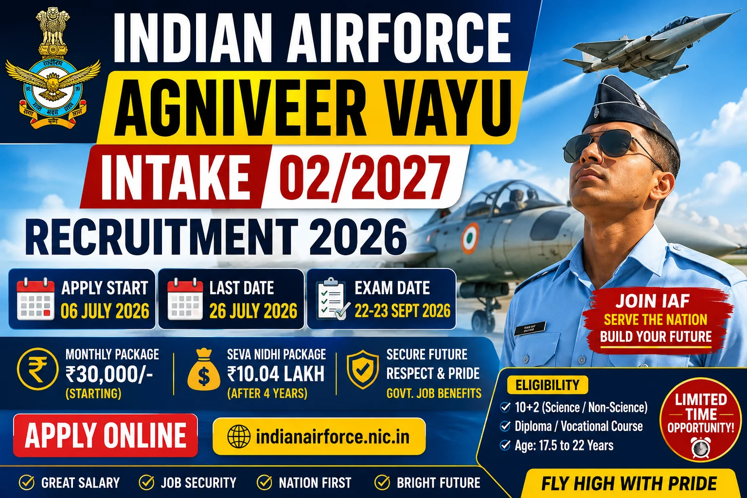 Indian Airforce Agniveer Vayu 02/2027 Recruitment 2026