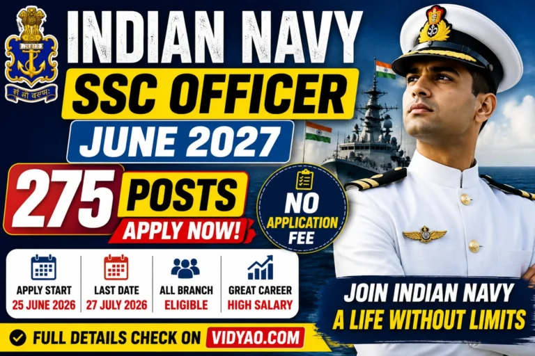 Indian Navy SSC Officer June 2027 Recruitment 2026 apply online