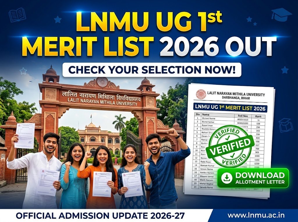 LNMU UG 1st Merit List 2026 OUT Download Allotment Letter