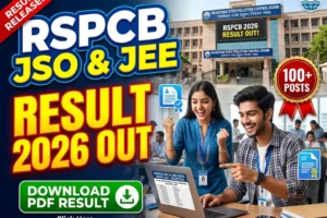 RSPCB JSO & JEE Result 2026 Out Download Merit List PDF