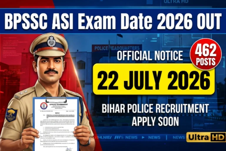 Bihar Police BPSSC ASI Operation Exam Date 2026 Official Notification