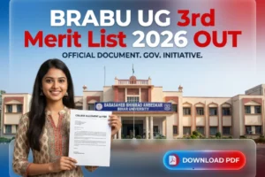 BRABU UG 3rd Merit List 2026 Download PDF