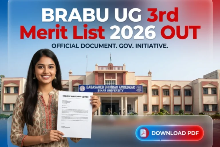 BRABU UG 3rd Merit List 2026 Download PDF