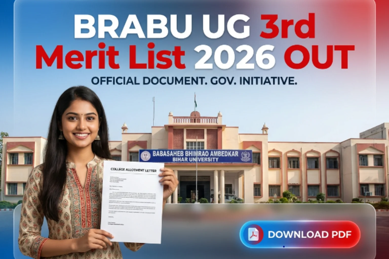 BRABU UG 3rd Merit List 2026 Download PDF