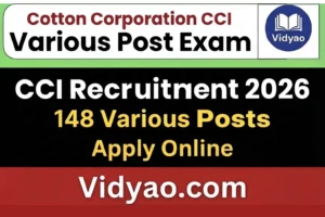 CCI Various Post Recruitment 2026 148 Vacancy