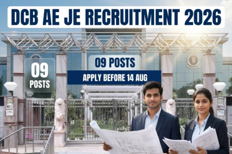 DCB AE JE Recruitment 2026