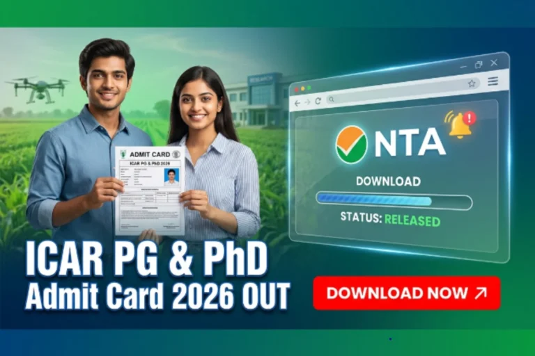 NTA ICAR AIEEA PG PhD Admit Card 2026 Download Hall Ticket