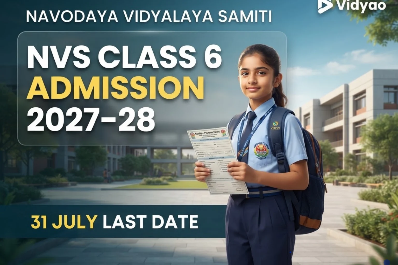 NVS Class 6 Admission Form 2027-28