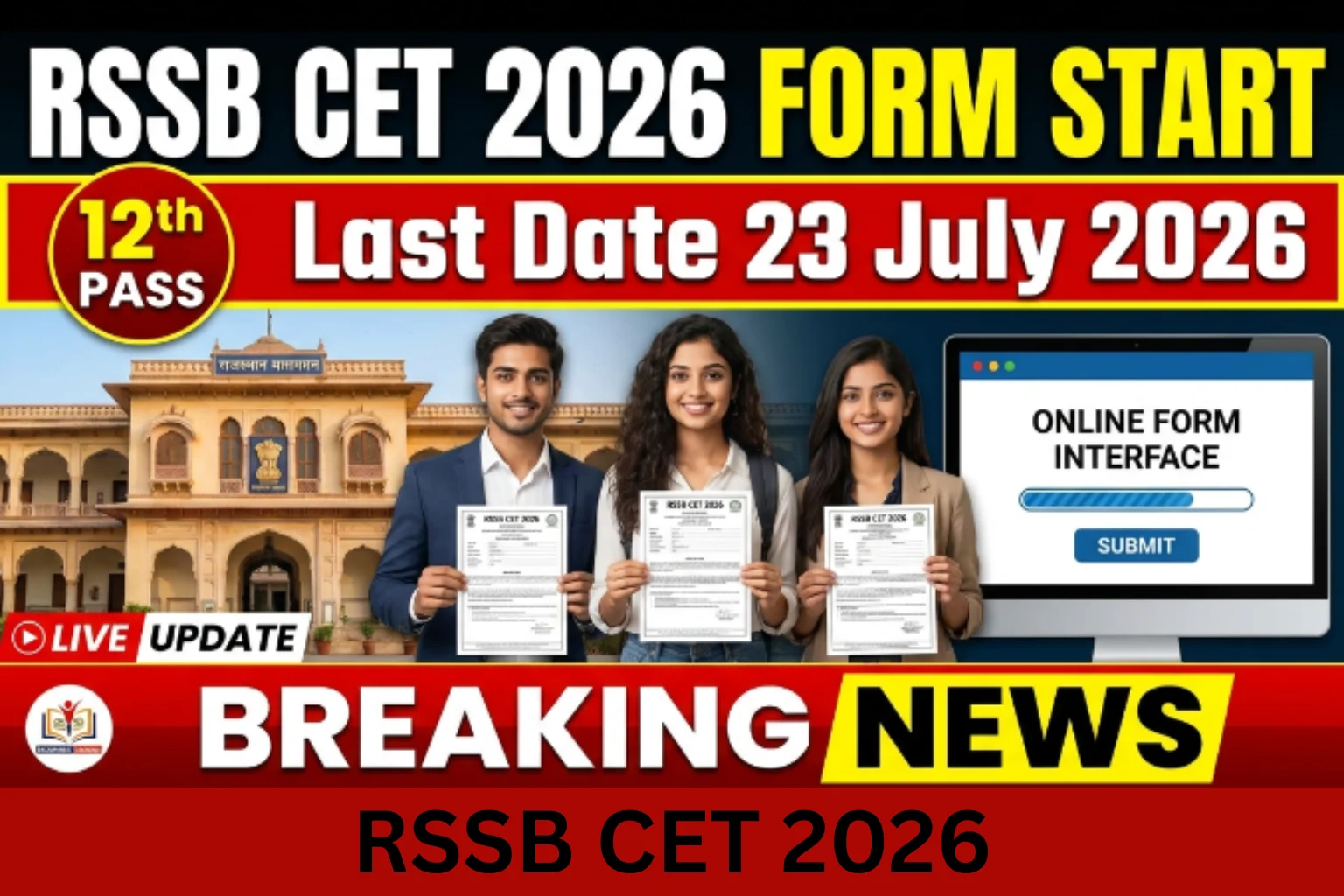 RSSB CET 12th Level Online Form 2026 Apply Online Notification