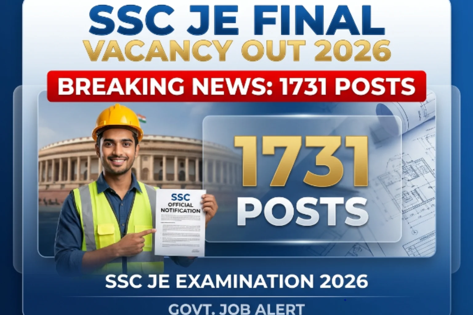 SSC JE Final Vacancy 2026 Official Notice