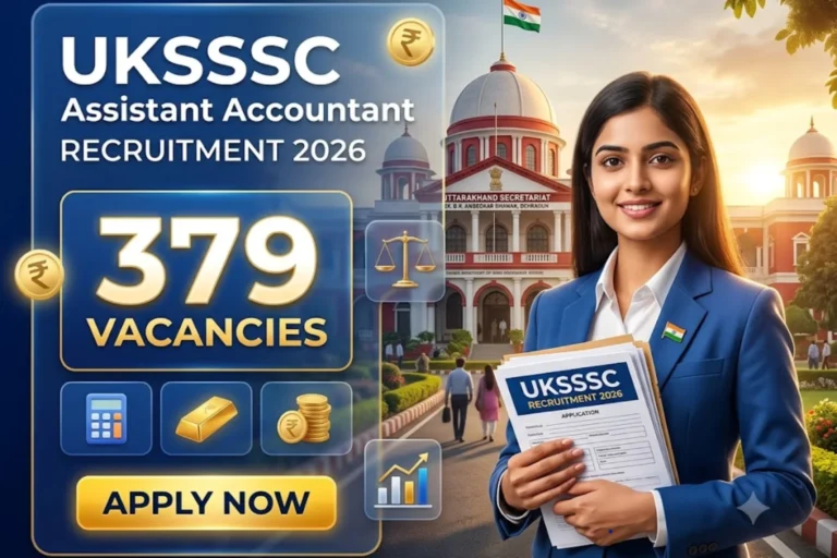 UKSSSC Assistant Accountant Recruitment 2026 apply online