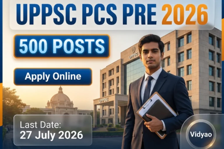 UPPSC PCS Pre Recruitment 2026 Apply Online 500 Posts