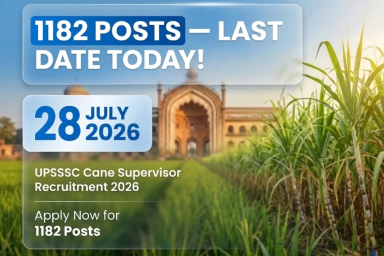 UPSSSC Cane Supervisor Recruitment 2026 Apply Online