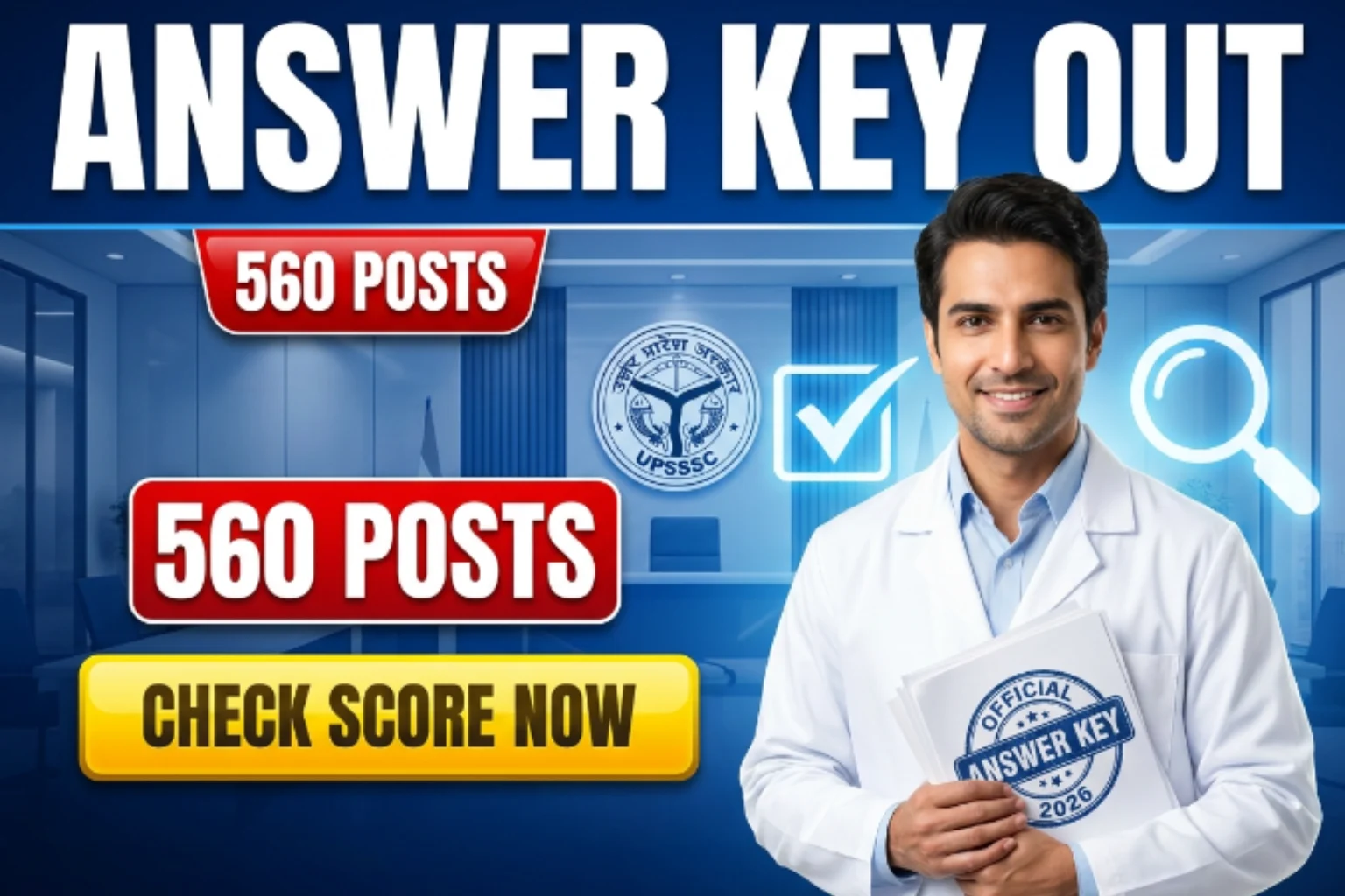 UPSSSC Pharmacist Answer Key 2026 PDF Download Official Update