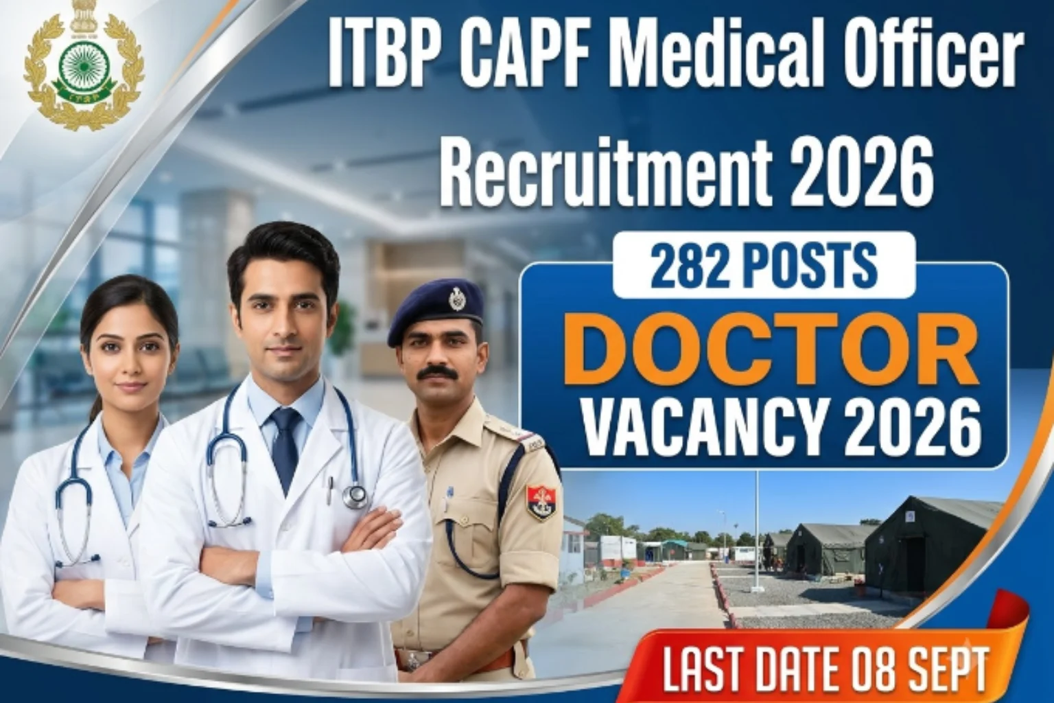 ITBP CAPF Medical Officer Recruitment 2026 apply online for 282 posts