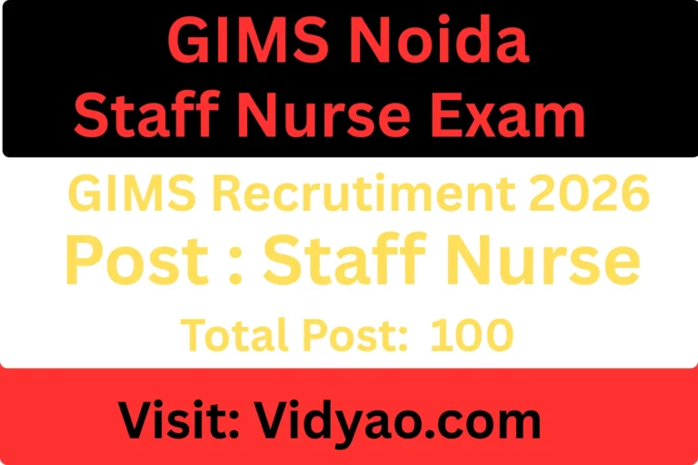 GIMS Noida Staff Nurse Recruitment 2026 Apply Online