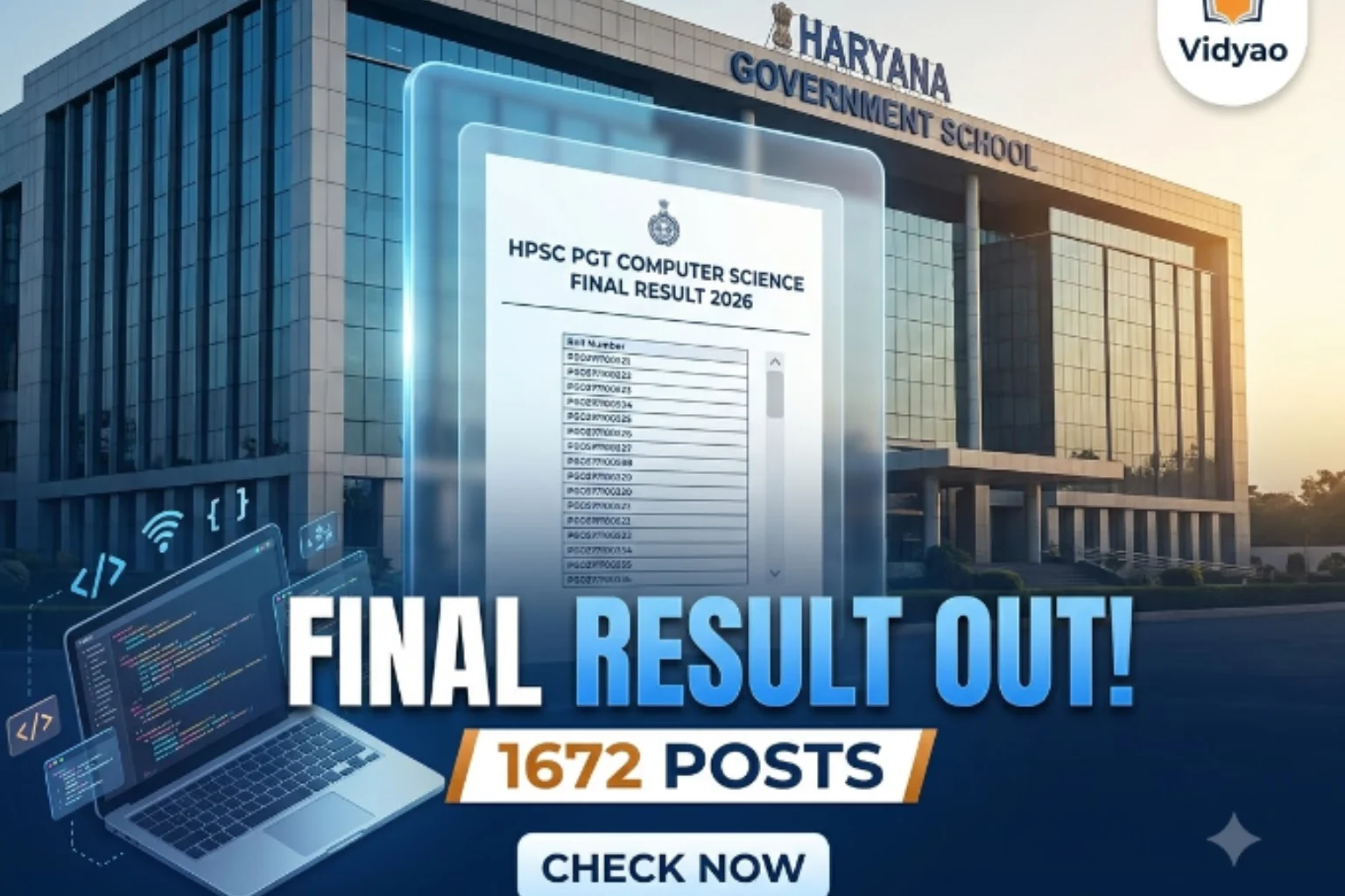 HPSC PGT Computer Science Final Result 2026 PDF Download