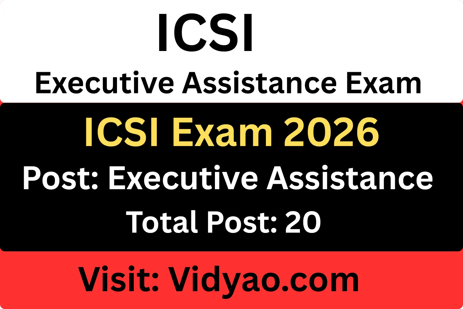 ICSI Executive Assistant Recruitment 2026 Apply Online for 20 Posts