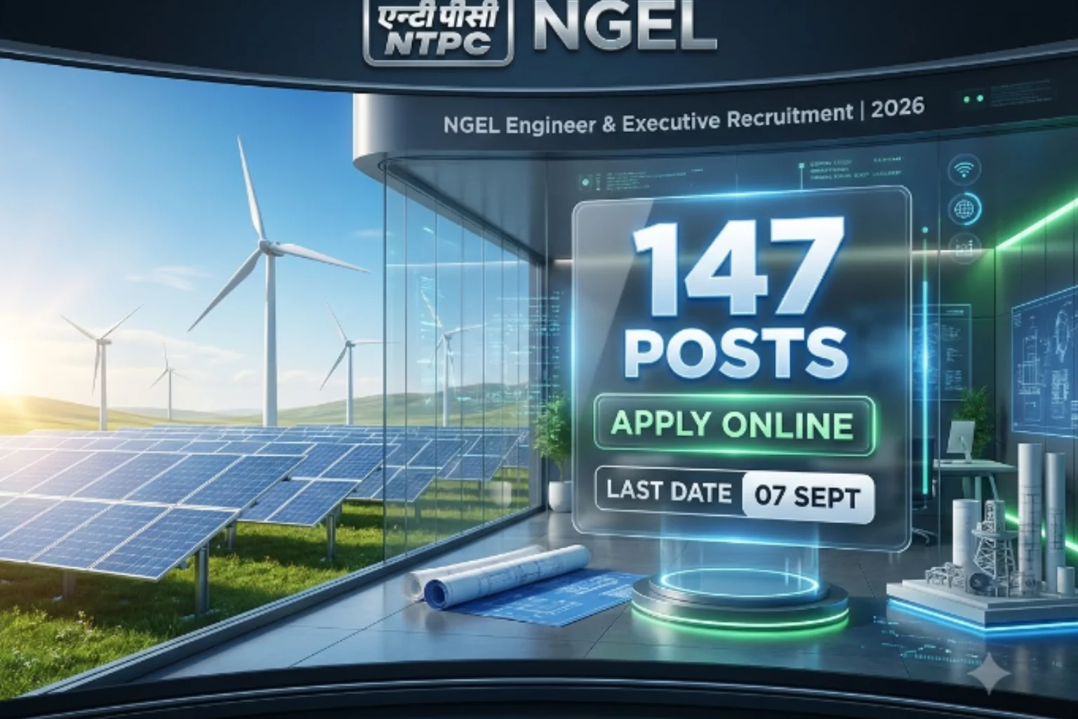 NTPC NGEL Engineer and Executive Recruitment 2026 for 147 posts apply online