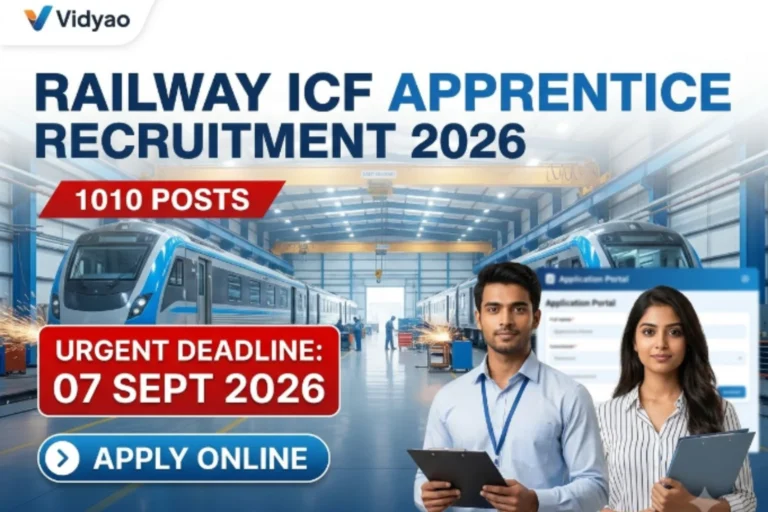 Railway ICF Apprentice Recruitment 2026 1010 Posts Apply Online