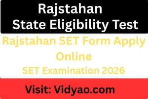 Rajasthan SET 2026 Apply Online