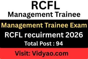 RCFL Management Trainee MT Recruitment 2026 Apply Online