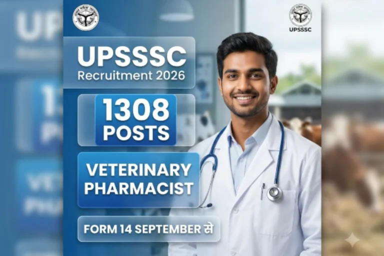 UPSSSC Veterinary Pharmacist Recruitment 2026 Apply Online