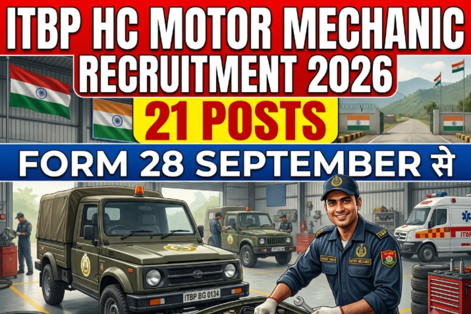 ITBP HC Motor Mechanic Apply Online 2026