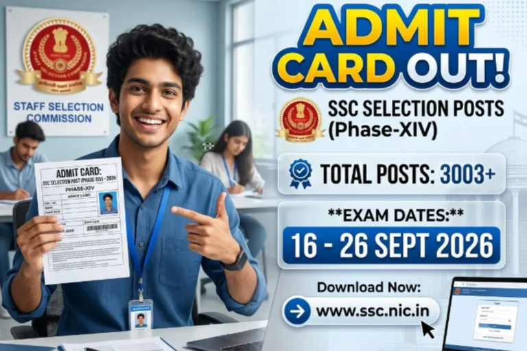 SSC Selection Phase 14 Admit Card 2026