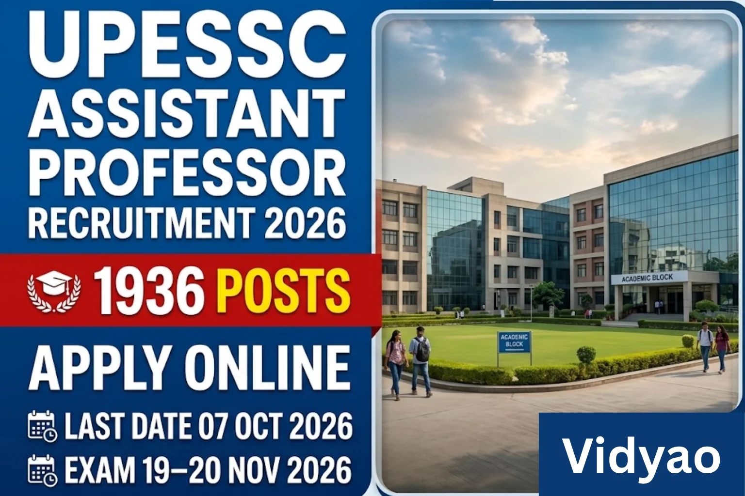 UPESSC Assistant Professor Recruitment 2026 Apply Online