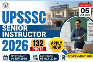 UPSSSC Senior Instructor 2026 Apply Online