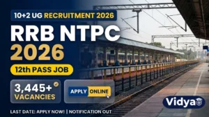 RRB NTPC 10+2 UG Recruitment 2026 Apply Online