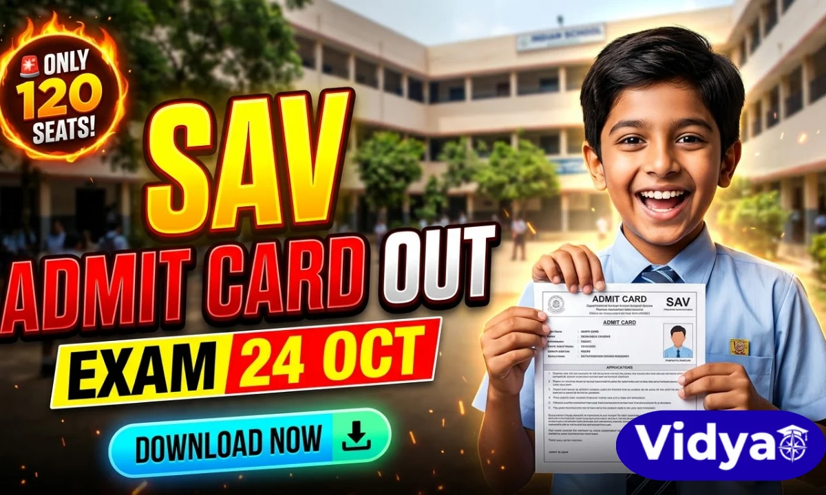 SAV Bihar Class 6 admit card 2027 download