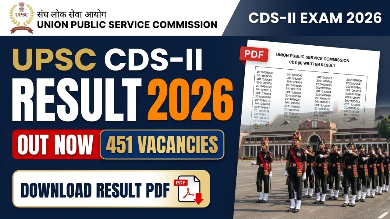 UPSC CDS-II Result 2026 PDF Download